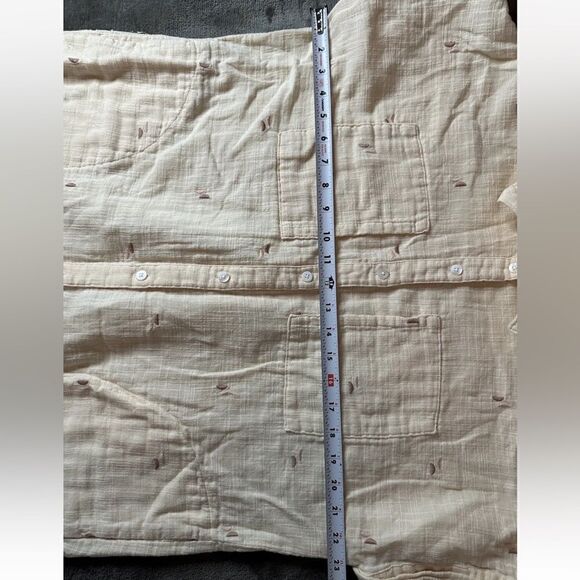 Madewell Embroidered Lightspun Lakeline Shirtdress Beige sz Small - Picture 9 of 13